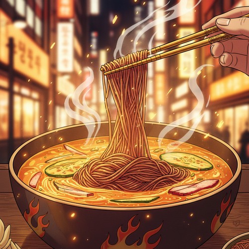 시원함을 잊고 따뜻해져 버린 냉면