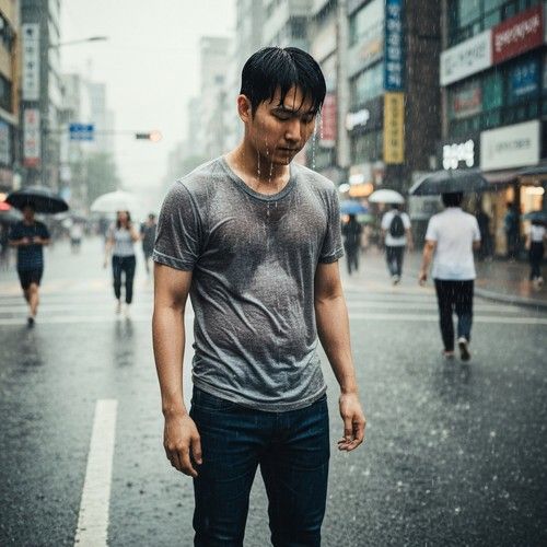 신발까지 침수된 '폭우 속의 나'