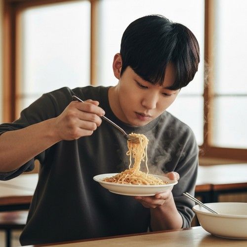 젓가락을 포기한 '삽질 마스터'